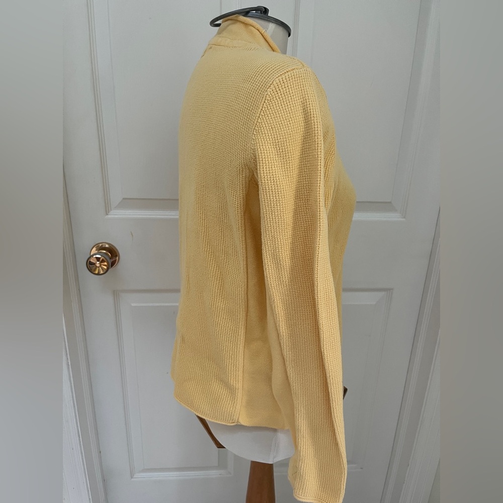 Coldwater creek Yellow cotton Knit Sweater size medium - Picture 4 of 7
